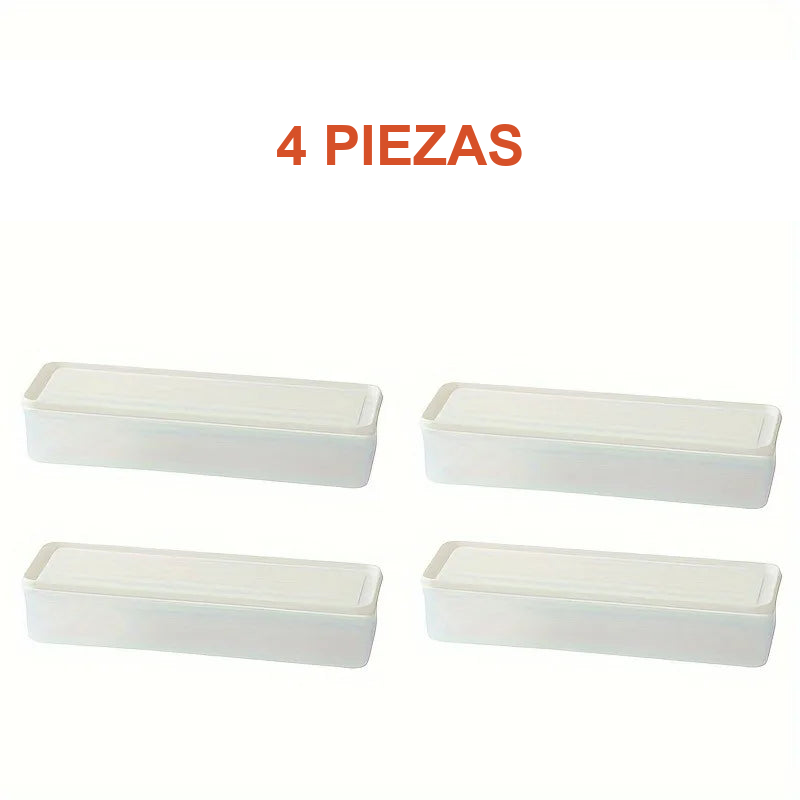 Spezia — Set de 4 Contenedores Rectangulares para Heladera/Refrigerador